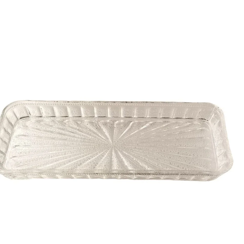 Crystal Relish Server 4-piece Server Serving Bowls Tray Set‎